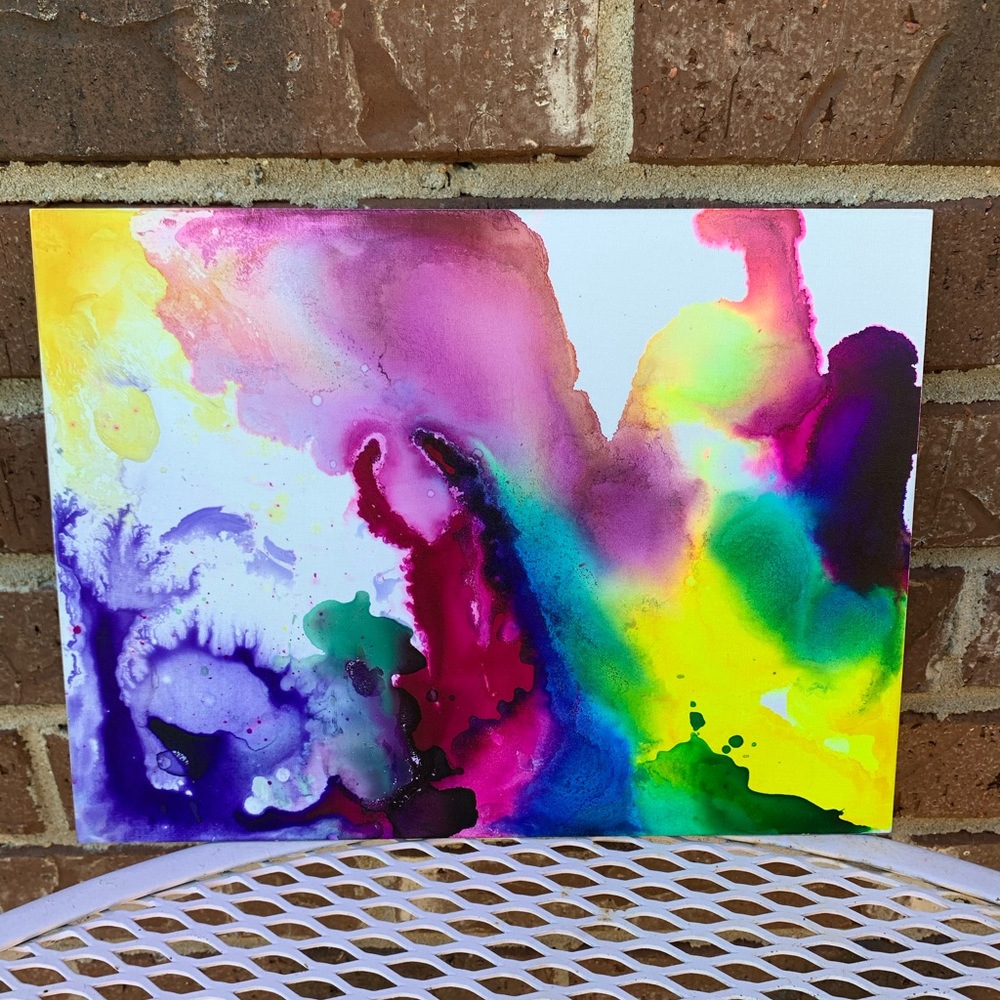 Small work of abstract art 9x12